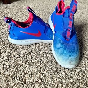 Nike Kids Blue and Red Slip-On Sneakers